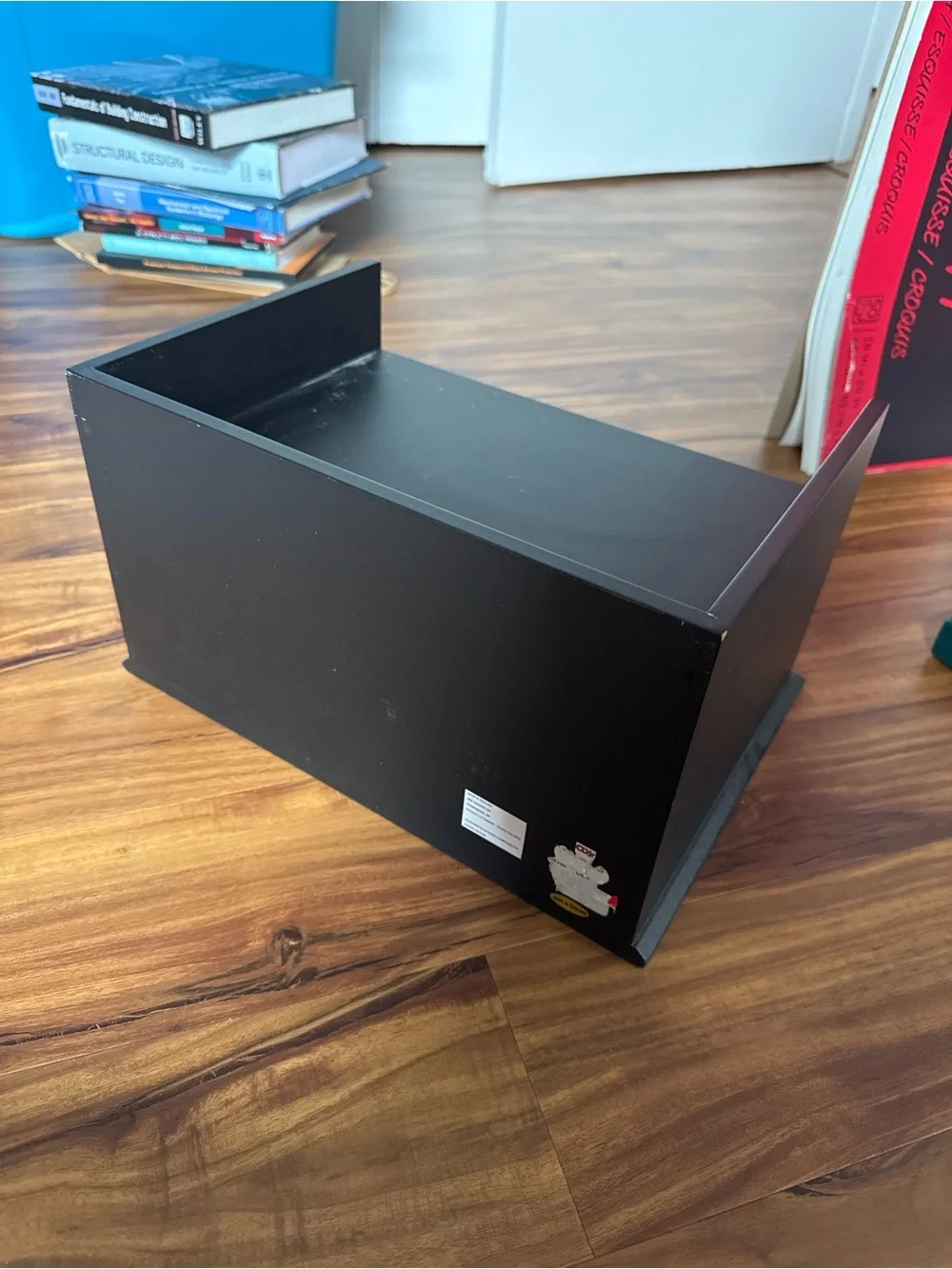Black Desktop Letter Tray with Two Drawers - Unbranded